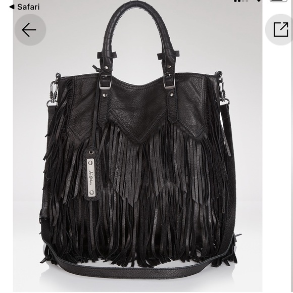 Sam Edelman Handbags - Sam Edelman Black Zizi Fringed Crossbody handbag